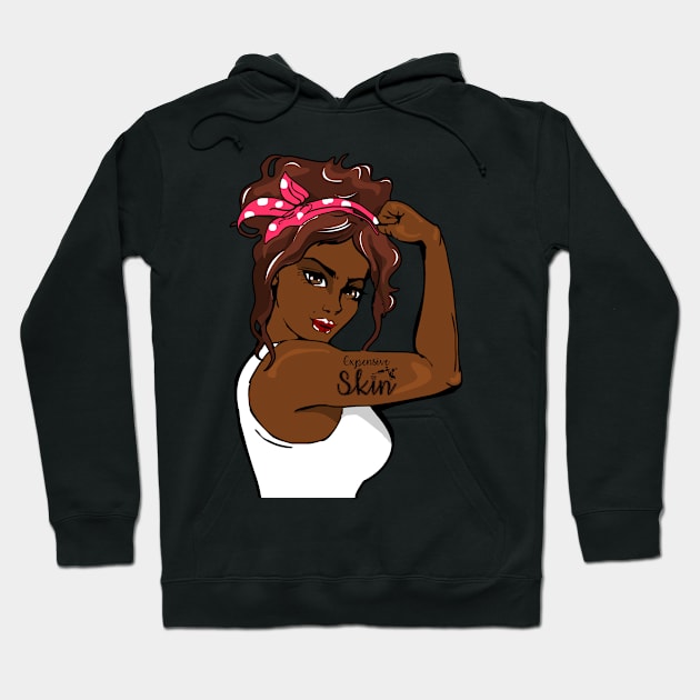 Expensive Skin Black Women Hoodie by Caskara